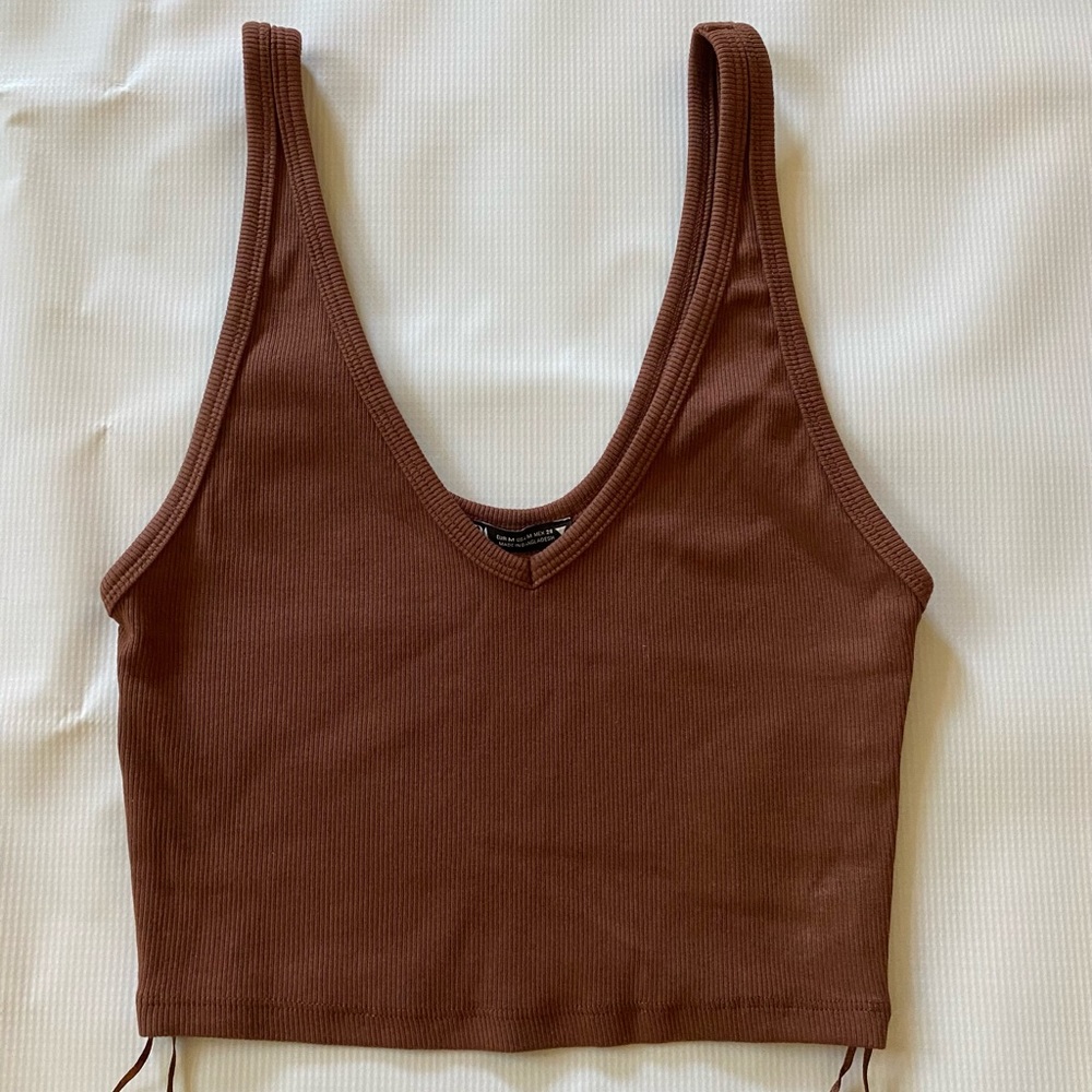 Zara Brown Crop Top